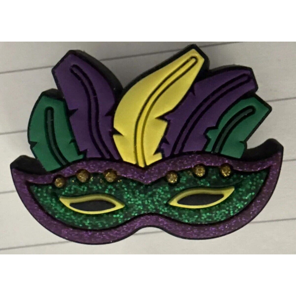 Lot Of 3 NEW Mardi Gras Crocs Jibbitz “NOLA”, “Mask”, “Brennan’s” New Orleans - Picture 1 of 5